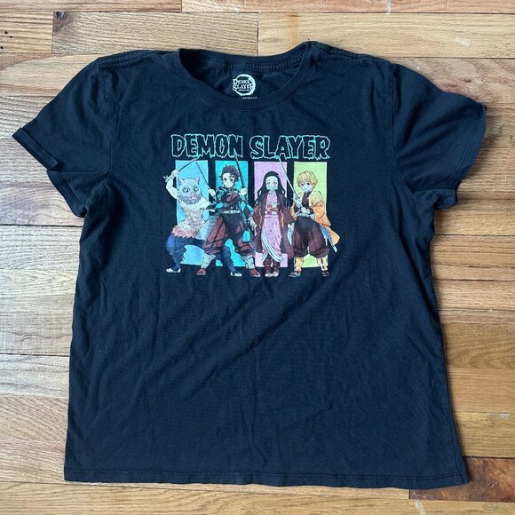 Demon Slayer T Shirt Black MEDIUM [17"x22"] - Picture 1 of 5